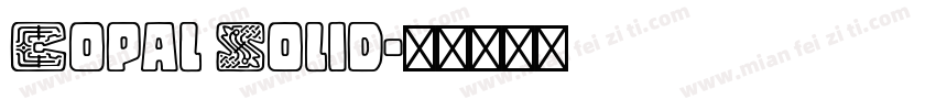 Copal Solid字体转换